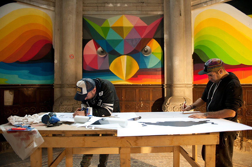 Скейт-парк в заброшенной церкви от художника Okuda San Miguel