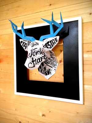 "The Typographic Deer Head" от дизайнера Craig Black